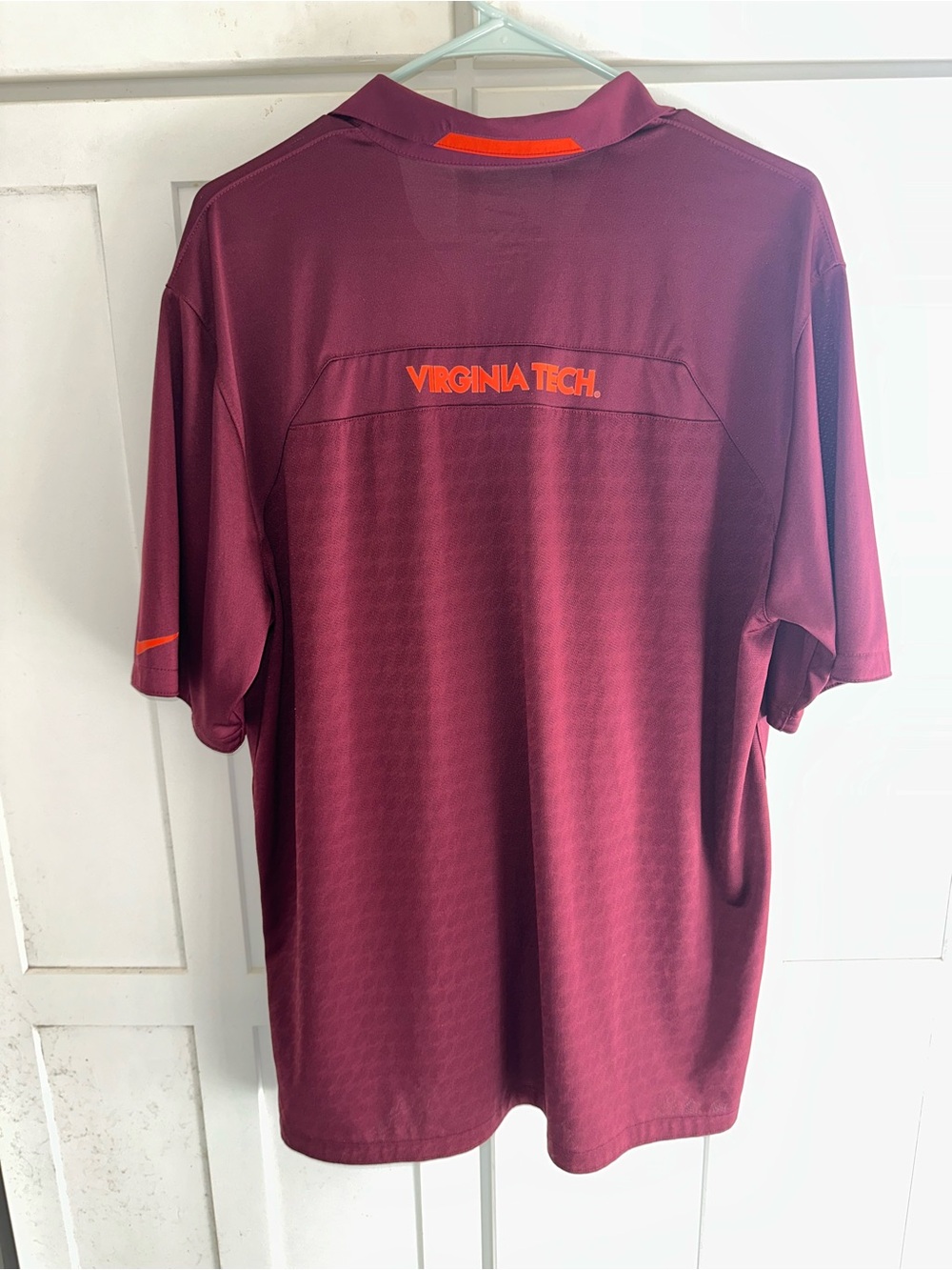 Nike Dri-FIT Virginia Tech Hokies Short Sleeve Golf Polo Shirt Maroon Mens Large - Picture 2 of 11